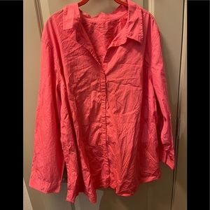 Avenue Coral Boyfriend Shirt